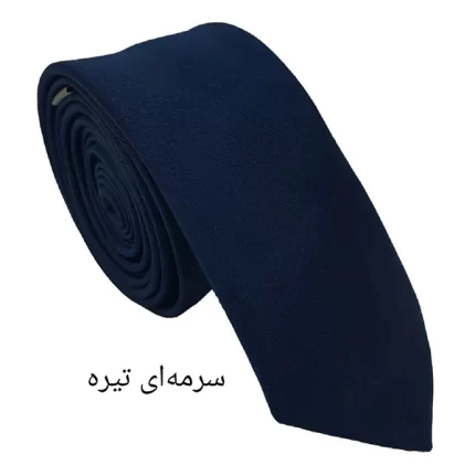 کراوات سرمه ای دست دوز